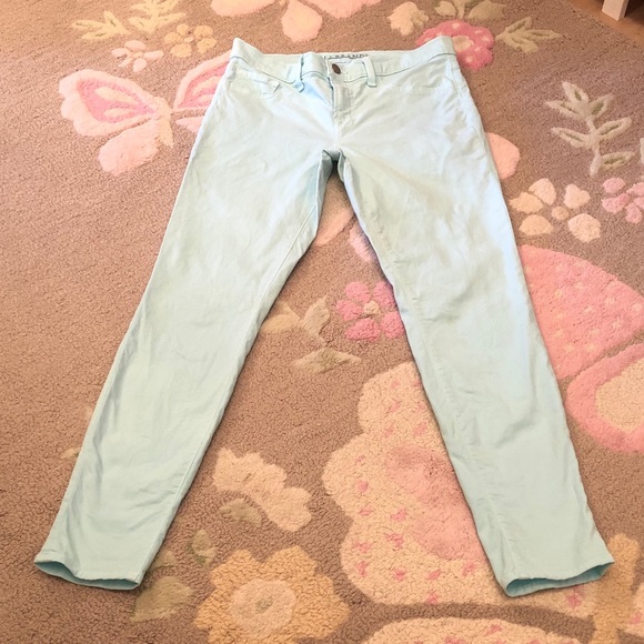 J BRAND 811 Capri Cropped Skinny Jeans Aqua Sz 28 - Picture 7 of 10
